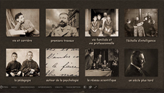 Menu du webdocumentaire sous forme de photos d'archives