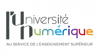 Université numérique apparait en lettres colorées