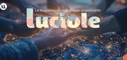 image de mains qui se rejoignent. Le nom du magazine LUCIOLE est inscrit sur l'image