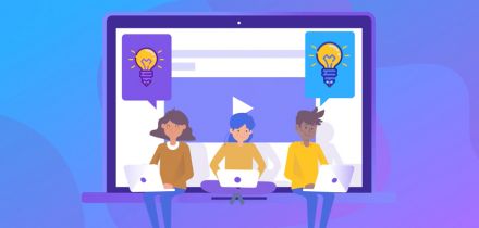 illustration d'étudiants qui testent leurs compétences numériques sur leur ordinateurs