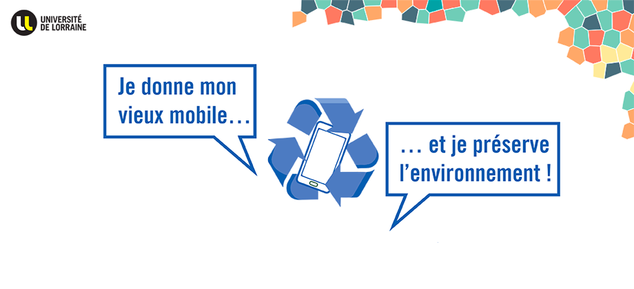 Affiche qui incite au don de téléphone
